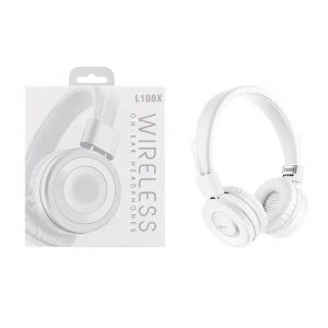 L100X Ασύρματα Bluetooth On Ear Ακουστικά σε Άσπρο χρώμα